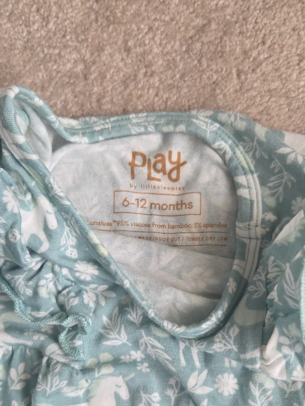 Little Sleepies Unicorn Garden Romper